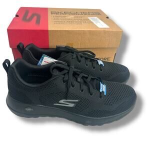 NEW Skechers Black Sneakers Size 7.5 Go Walk Joy Violet Walking Shoes Air Cooled